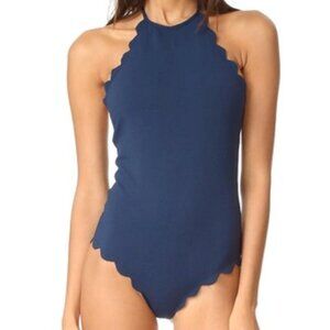 Marysia Swim Navy Scalloped One Piece
